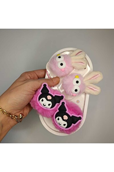 Masal Gurumi Pompon Buckle with Sultry Character + Pompon Cute Girl's Buckle ...