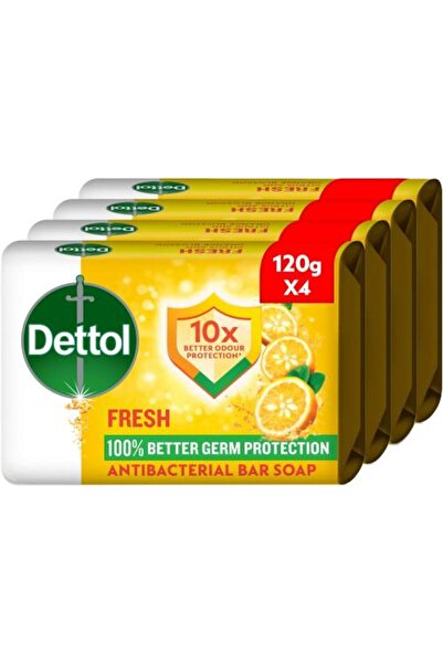 Dettol صابون منعش | 4 قطع | 165 غرام