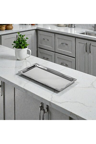 AR HOME 1 PCS STELL TRAY-RECTANGULAR-SILVER