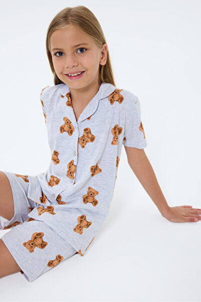 Rolypoly Girl's Gray Shirt Shorts Set