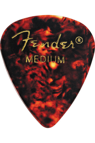 FENDER 1980351800 Classic Celluloid Tortoise Shell 351 Shape Medium Gitar Pen...