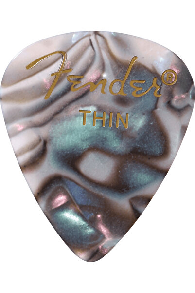 FENDER 1980351757 Premium Celluloid 351 Shape Thin Gitar Penası (Abalone) | A...