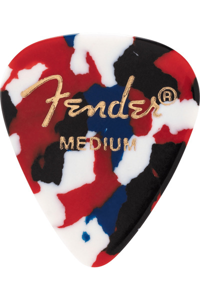 FENDER 1980351850 Classic Celluloid Confetti 351 Shape Medium Gitar Penası (1...