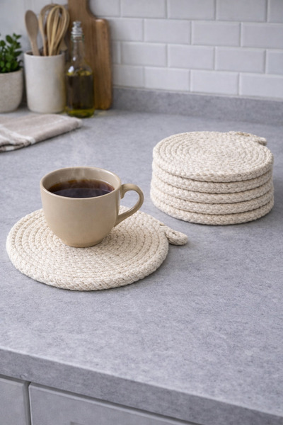 ÖRGÜM Coasters 6 Pieces 12X12 cm