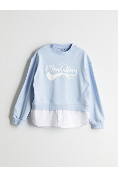 LC Waikiki Özmarka Нова колекция Велосипедна блуза с принт Manhattan за момичета