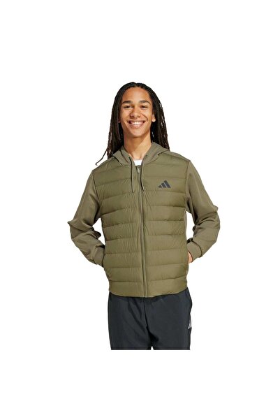 adidas Men's Khaki Ess Ld Hyb Hd J Coat Ka5253