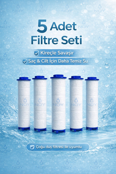 NOY Filtreli Duş Başlığı UYUMLU Yedek Filtresi Kireç Kir Pas Önleyici 5 Adet