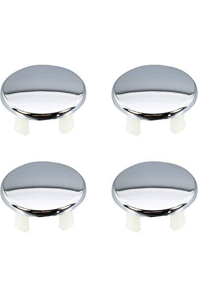 Generic 4 Pack Bathroom Basin Sink Round Tidy Trim Chrome Round Overflow Cove...