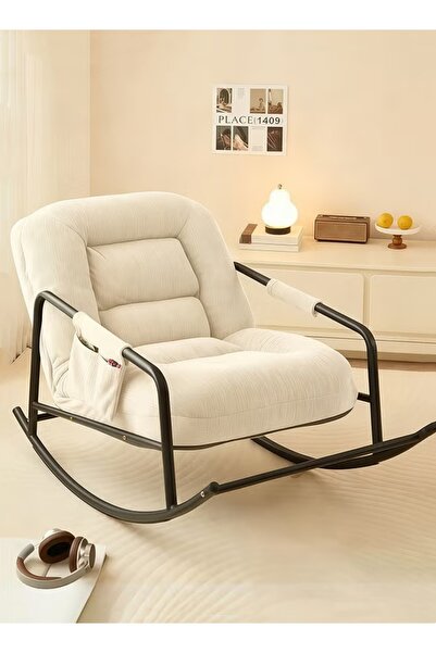 Generic Recliner Chair Upholstered Rocking Chair Ergonomic Rocker Armchair Ad...