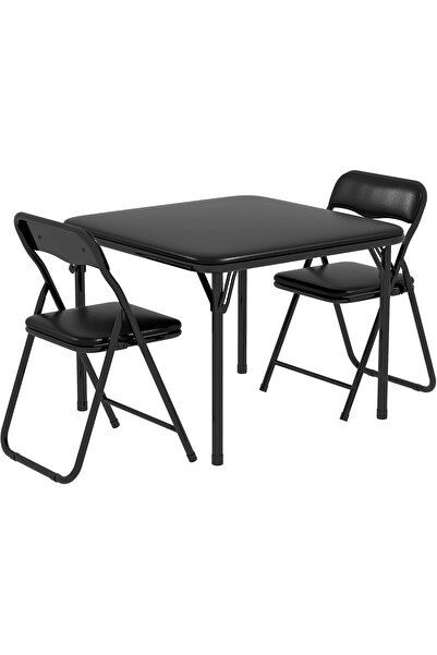 Garvee Table and Chairs Set,Folding Kids Table and 2 Chairs Set,Rounded Corne...