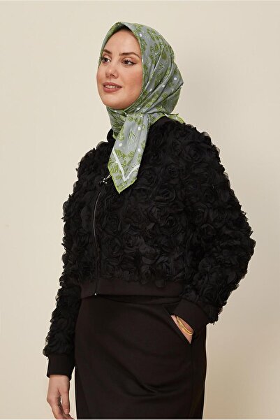 Alvina Natural Flower Patterned Scarf 8559