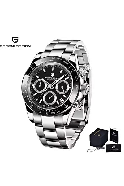 Choice steel black 40mm New V2 PAGANI DESIGN Men's Quartz Watches Sapphire Re...