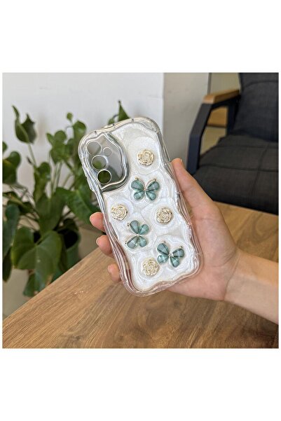 Zebana Samsung Galaxy S25 Fe Compatible Case Floral Silicone Case Green