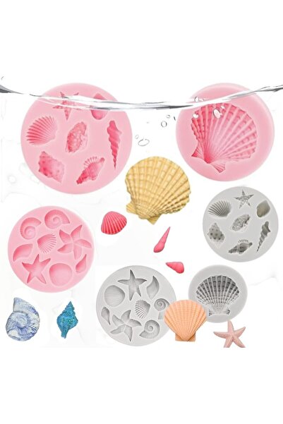 Arabest Theme Cake Silicone Mold, Cake Decoration, Seashell Conch Starfish Co...