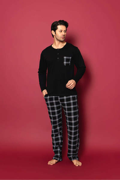 Redline Ανδρικό σετ πιτζάμες με μακριά μανίκια Νέα σεζόν 6716