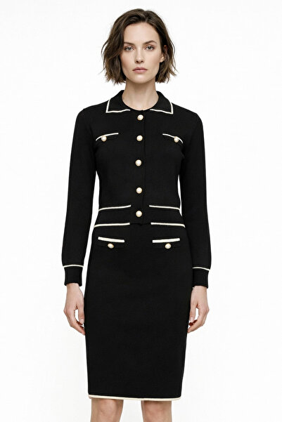 ON Stripe Detailed Buttoned Cardigan