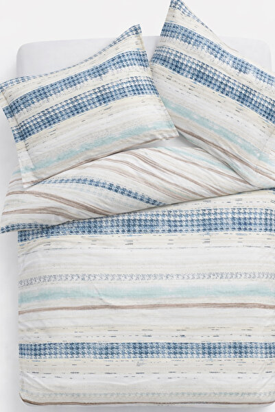 İQON Double Duvet Cover Set Boho Blue Setçi̇ft
