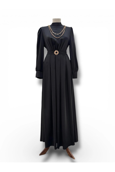 Butik Siyah Saten Abiye Modelimiz
