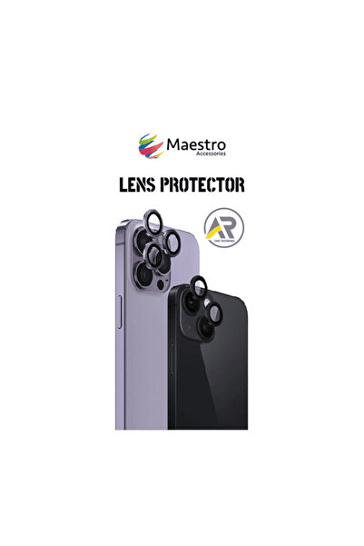 Maestro ANTI GLARE LENS PROTECTOR IPHONE 14 PRO/14 PRO MAX GOLD