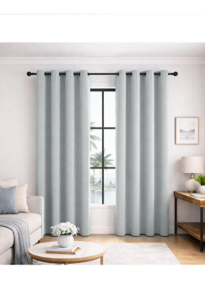L&Wen Solid Blackout Curtains, Drapes Grommet Room Darkening Curtains (Light ...