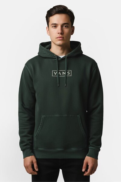 Vans هودي رجالي رياضي بأكمام طويلة مناسب للخروج، أخضر