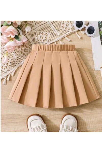 MRDN MODA Kız çocuğu beli lastikli önü bileli kloş etek