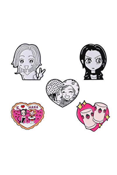 Choice 5 قطع من دبابيس نانا الكرتونية - بروش مينا لطيف - دبوس معدني للياقة - ...