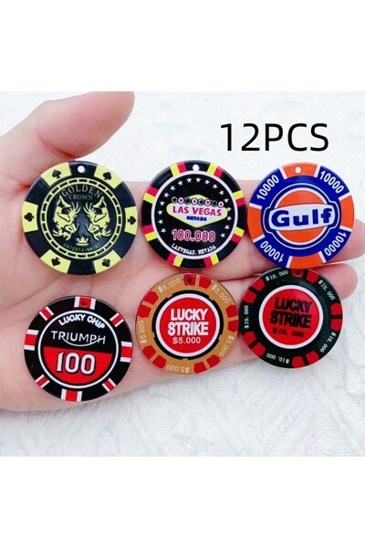 Miniso 12 قطعة عشوائية (10/12 قطعة) من رقائق الأكريليك الجديدة، مجموعة بطولة ...