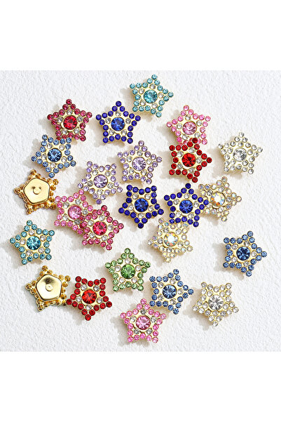 Choice مجموعة متنوعة الألوان من 10 قطع من خرز كابوشون النجوم الكريستالية المس...