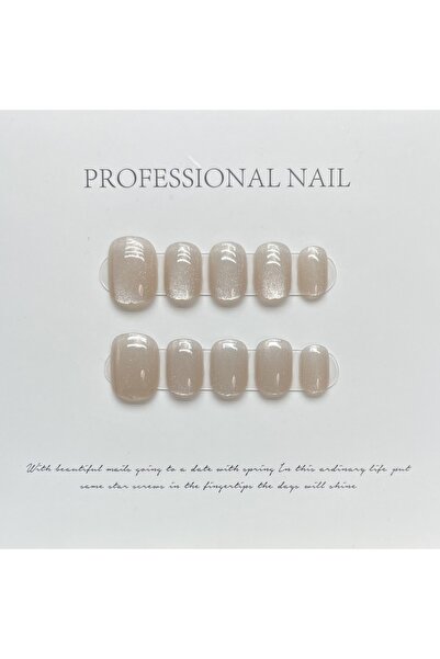 Choice مجموعة من 10 قطع من الأظافر الاصطناعية القصيرة على شكل عين القطة، مصنو...