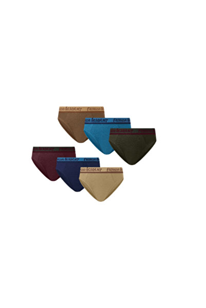 FASHION ACADEMY Boys Outer Elastic Brief Assorted Colors Pack of 6