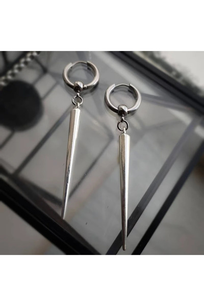 Choice WA4625-1 زوج واحد من أقراط هوجي هوبي ذات المسامير الكبيرة، أقراط قوطية...