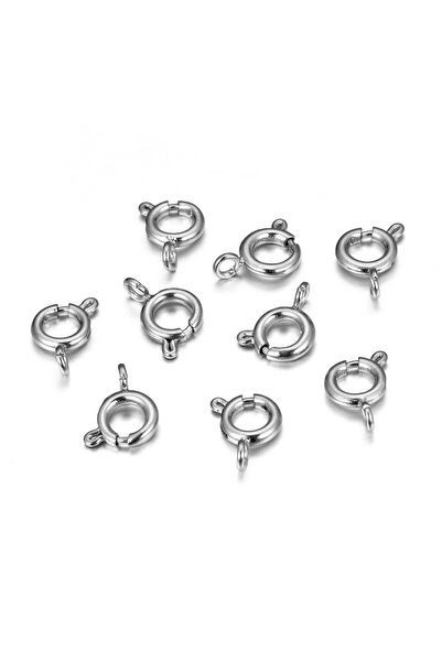 Choice 10 قطع من مشابك زنبركية دائرية من الفولاذ المقاوم للصدأ، مقاس 5 مم، لو...