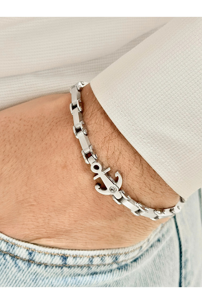 FERRO Silver Steel Men's Bracelet Frj10145A-A with Gift Packaging