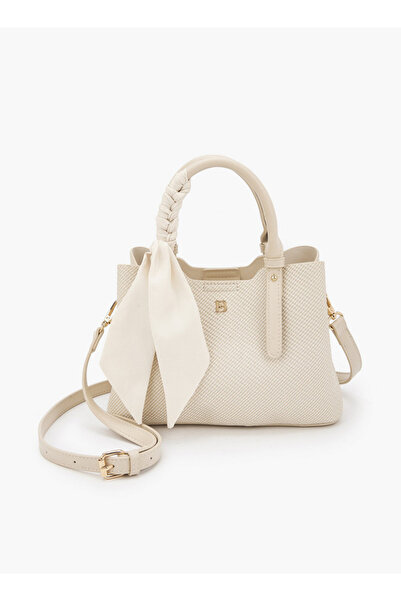 Flora Bella by Shoexpress حقيبة يد بمقبضين مزينة بوشاح - ارتفاع 16.5 سم × عرض...