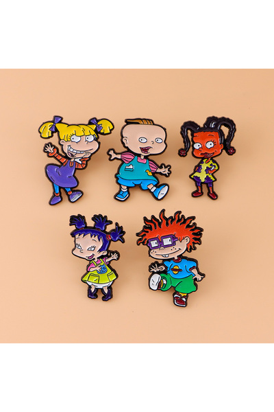 Choice 1 5 قطع/مجموعة دبابيس مينا مشاغبة للأولاد والبنات، دبابيس طية صدر الست...