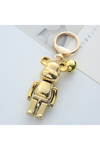Choice سلسلة مفاتيح على شكل دب كرتوني ذهبي ناعم وعنيف، حلقة مفاتيح للسيارة أو...