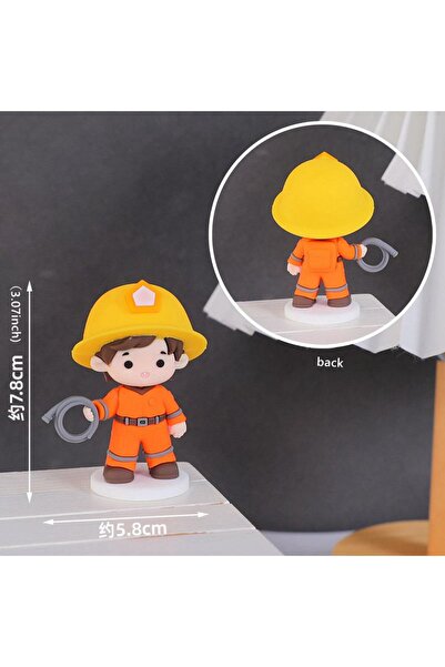 Choice1 1pcs Firefighter Hero Theme Cake Toppers Fire Ladder Truck Kids 1st B...