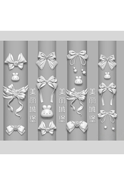 Choice قالب سيليكون ثلاثي الأبعاد شفاف بتصميم أرنب كرتوني لطيف وربطة عنق، رقم...