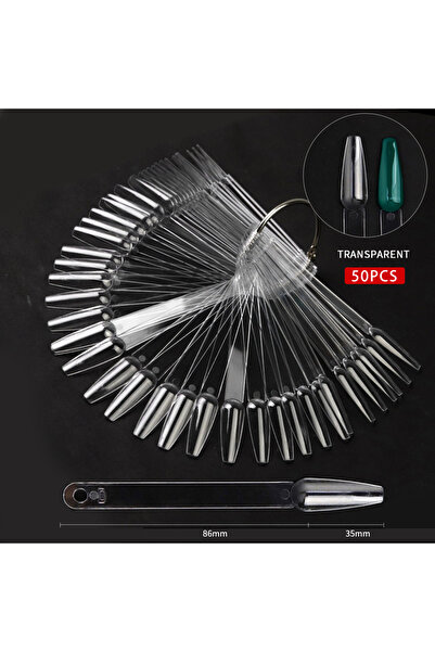 Choice Ballerina Clear Nail Art Tools Color Chart 50Pcs Nail Tips Display Sta...