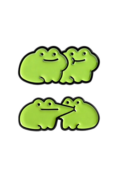 Choice دبابيس مينا TZ2370 لمحبي الضفادع الرائعة، بروشات قبلة الضفادع الكرتوني...