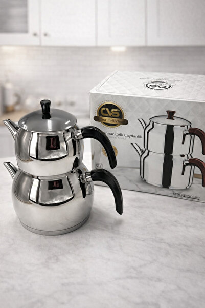 Rivorn CS Paslanmaz Çelik Mega Boy Çaydanlık dn12043 18/10 Kapsül Tabanlı – A...