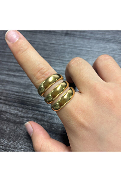 Choice 04 Stainless Steel Three-layer Open Ring Waterproof Exaggerated Design...