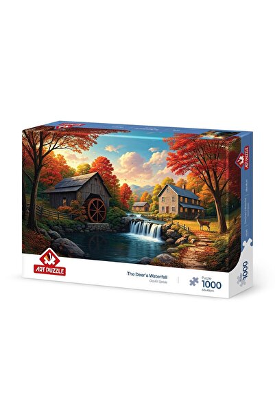 Art Puzzle Deer Waterfall 1000 Piece Puzzle