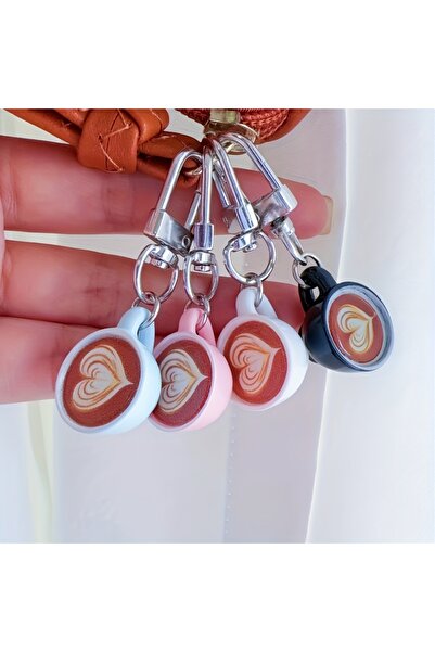 Choice 4 قطع من سلاسل المفاتيح، سلسلة مفاتيح جديدة على شكل كوب قهوة صغير، قلا...