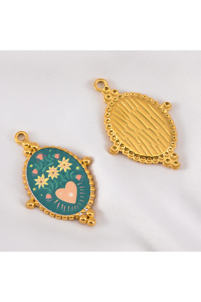 Choice 3 قطع من علامات على شكل قلب من الفولاذ المقاوم للصدأ مع تعليقات عيون م...