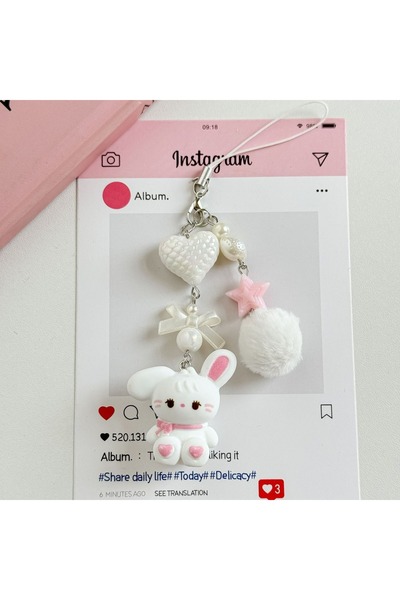 Choice سلسلة تعليق على شكل أرنب، قلادة حقيبة كرتونية لطيفة، أرنب، قطة صغيرة، ...