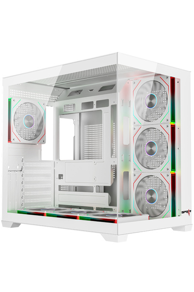 SPEARPC Gaming Computer Case – COVID55X-ATX Form Factor-7 ARGB FANS-include r...