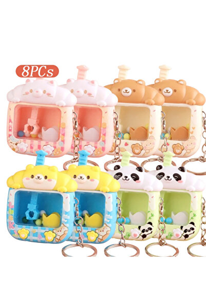 Choice 8PCs-Mix A 1~8PCS Claw Machine Shape Keychain on The Phone Cute Small ...
