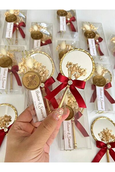 Youhe 30pcs Handheld plastic gold mirror high-quality, portable mini mirrors